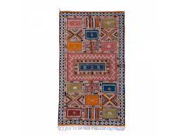 kilim rug cotton and wool blue yellow