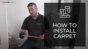 how to lay carpet on stairways