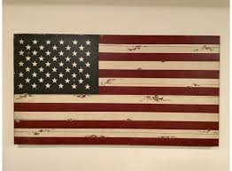 Pottery Barn Wooden American Flag Wall