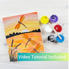 Dragonfly Pond Diy Paint Kit Sip And
