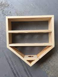 Home plate shelf buildsomething some of the shelves i would like to span quite a width. How To Build A Baseball Holder Display Bower Power