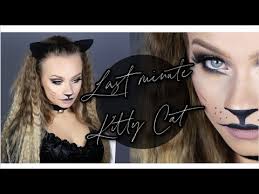 last minute halloween kitty cat makeup