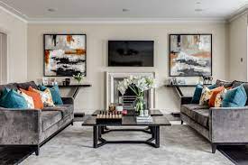 grey and teal living room photos