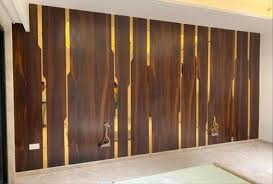 Golden Strip Brown Stainless Steel Wall