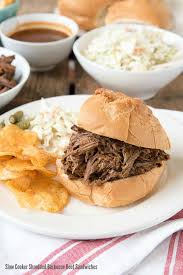 slow cooker shredded barbecue beef