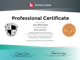 Music Supervision Professional Certificate Berklee Online