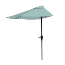 half round patio market umbrella in