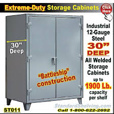 extreme duty 30 deep steel storage cabinets