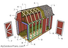 8x16 Gambrel Roof Plans Myoutdoorplans