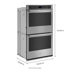 Maytag 27 Inch Double Wall Oven With Air Fry And Basket 8 6 Cu Ft Stainless Steel