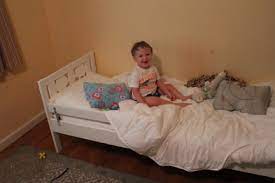 kid toddler bed with a club foot brace