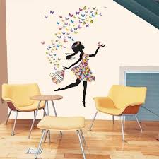 Wall Stickers Dreamy Girl With Flying