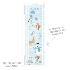 Personalized Woodland Growth Chart Blue Mejmej