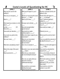 Costas Level Of Questions Worksheets Teaching Resources Tpt