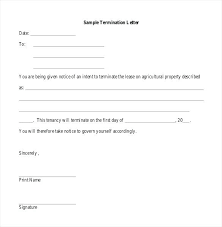 9 Rental Termination Letter Templates Free Sample Example Format