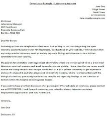 Laboratory Assistant Cover Letter Example Icover Org Uk