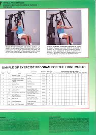 York Mega Max 3001 Gym Workout Chart
