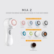 Mia 2 Facial Sonic Cleansing System White Clarisonic 5 Pc Kit White Mia 2 Universal Voltage Plink Charger Sensitive Brush Head 1oz Refreshing Gel