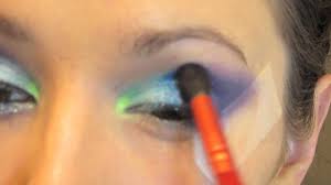 rainbow fish inspired cat eye makeup
