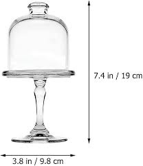 Mini Cake Stand Glass Dome Cover Single