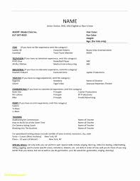 Musical Theater Resume Template Cool Musical Theatre Resume Template