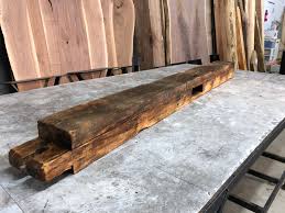 reclaimed oak mantel beam
