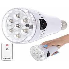 I Zoom 3 In 1 Led Emergency Light Bulb With Remote Recharges In Sockets Portable Power Outage Storm