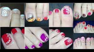 pedicure nail art compilation 2 toe