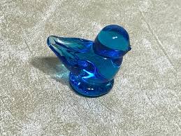 Blue Glass Bird Handmade And Signed By
