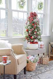 festive tabletop christmas trees for