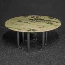 Large Vintage Marble Round Table With