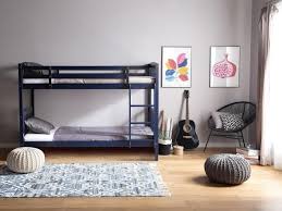 Loft Bed Wooden Bunk Bed Blue 90x200 Cm