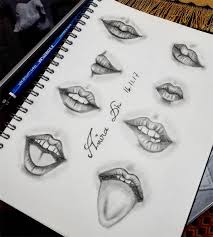 100 drawings of lips mouths teeth