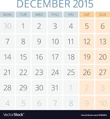 Calendar 2015 December Design Template