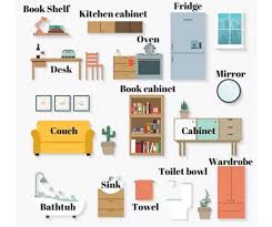 When in the kitchen there may be times where you need to ask for a particular utensil heavy furniture roller move tool. Furniture Vocabulary 250 Items Illustrated Eslbuzz Learning English