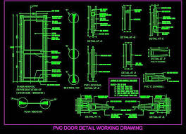 Pvc Door Design Detail Cad Working