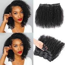 Clip in hair extensions is now available on hairextensionsale at very low cost. Amazon Com Kinky Curly Clip In Hair Extensions For Black Women Human Hair Urbeauty 10 Inch Curly Hair Extensions Clip In Human Hair 3c 4a Kinky Curly Hair Clip Ins For Women