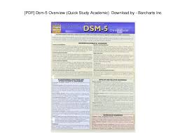 Pdf Dsm 5 Overview Quick Study Academic Download By