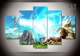 Pyradecor seaside extra large canvas prints wall art ocean sea beach landscape pictures paintings for bathroom home decorations 5 piece modern stretched seascape artwork xl 4.7 out of 5 stars 97 $99.99 $ 99. Dragon Ball Z Fight Scene 5 Piece Canvas Painting Empire Prints