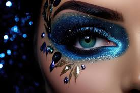 closeup luxury party makeup