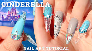 cinderella inspired nail art nail