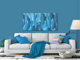 Blue Canvas Wall Art Abstract
