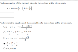 Find An Equation Of The Tangent Plane