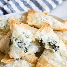 greek spinach triangles appetizer