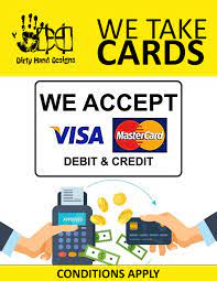 To accept credit card payments, you'll need a credit card processor. Now Accepting Credit Debit Card Payments Dirty Hand Designs