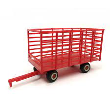 standi toys 1 64 red plastic hay wagon