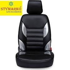 Black And Grey Leather Car Seat Cover