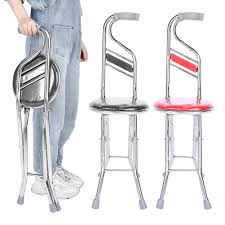stainless steel folding cane stool