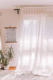 hang sheer linen curtains at home diy