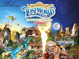 Now, amidst the gigantic ruins are the six elements of fun rides and sights; Lost World Of Tambun Theme Park Hot Springs Night Park The Zioz Adventure